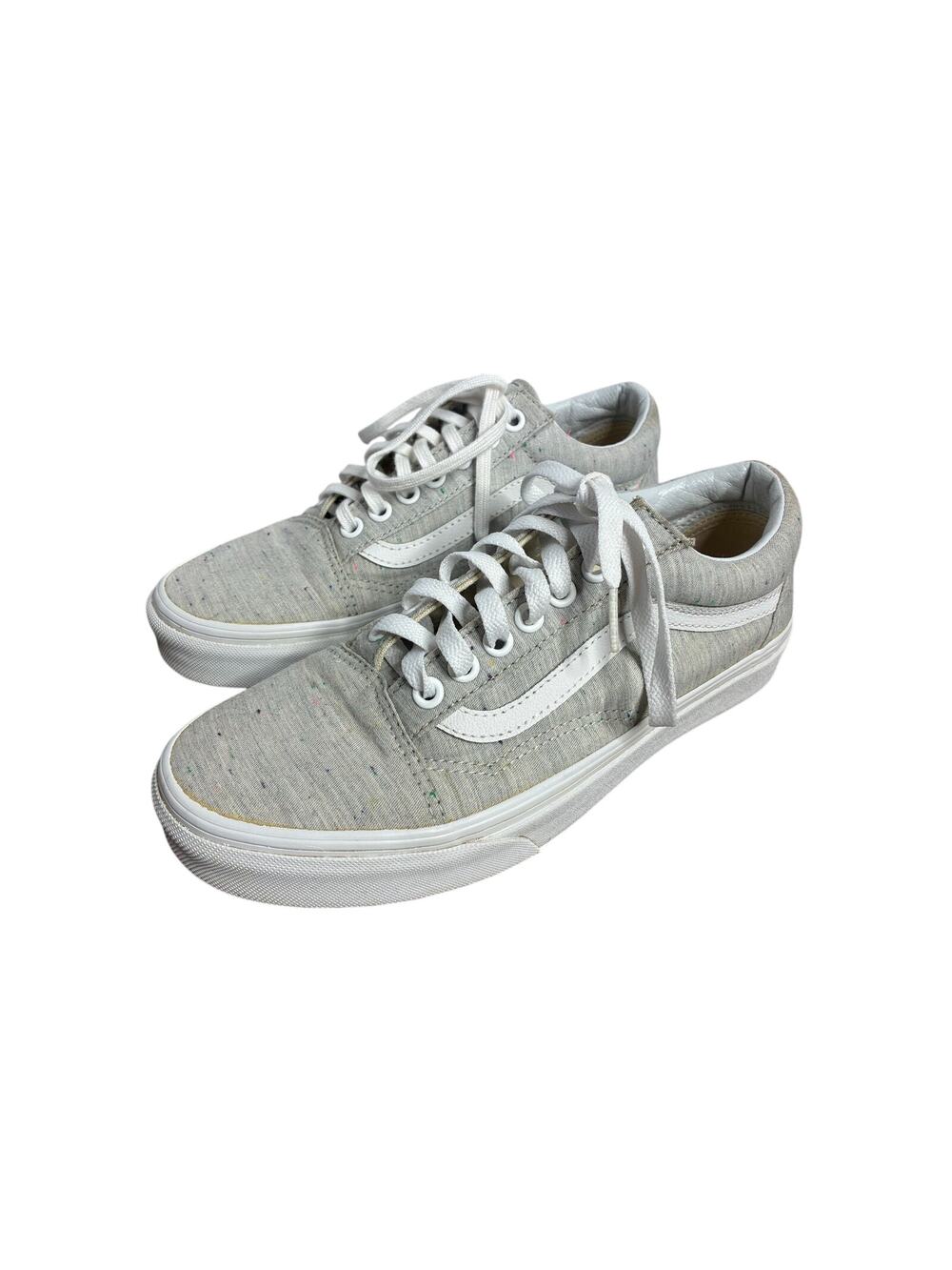 Vans Old Skool Speckle Jersey Women's Size 8 Gray White Athletic Shoes Sneakers